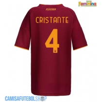 Camisa de time de futebol AS Roma Bryan Cristante #4 Replicas 1º Equipamento Feminina 2025-26 Manga Curta